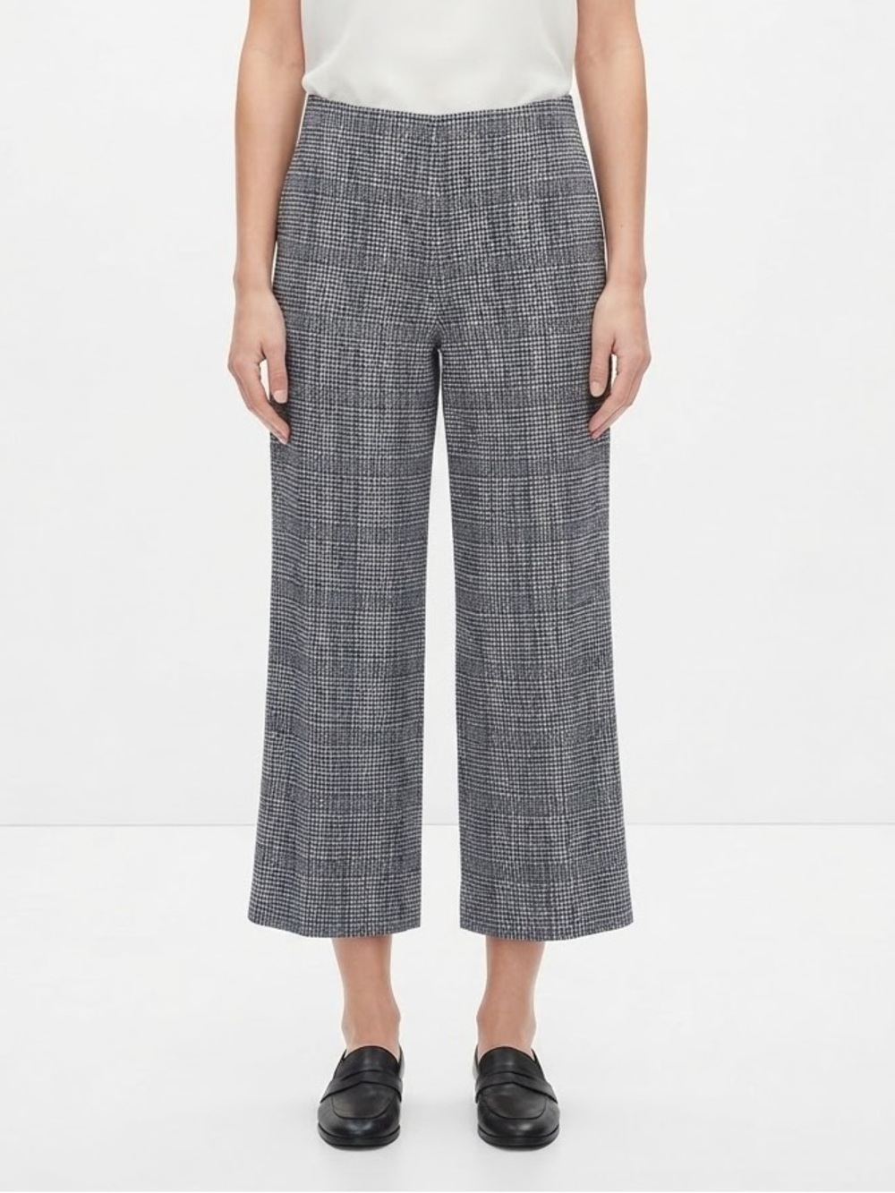 LOFT Wide-Leg Crop Pants Size SP Pull On Trousers